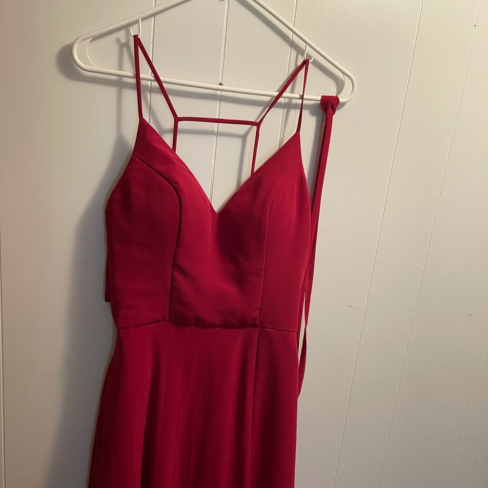 Kennedy blue Claret bridesmaid dress